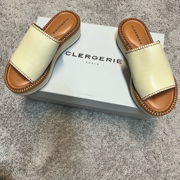 CLERGERIE PARIS Fastsp Womens Faux Leather Platform Slide Sandals-Size 6(36.5) - Picture 7 of 15